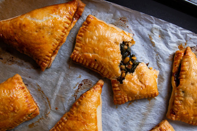 BAKOULA, FETA, AND PINE NUTS HAND PIES RECIPE