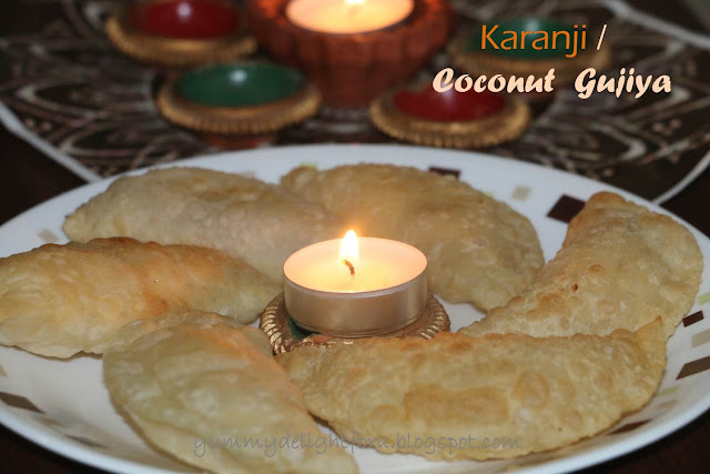Karanji recipe, How to make sweet coconut Gujiya