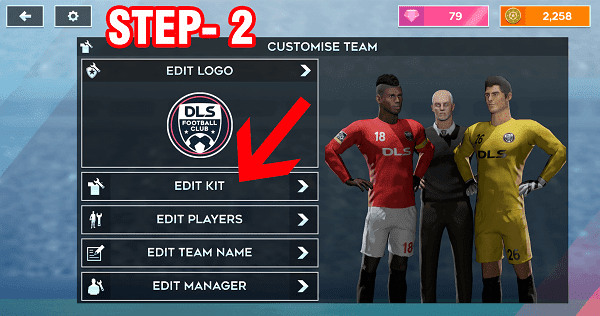 Edit kit in dream league soccer 20