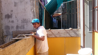 Mr Repara: Muros para barda en patio con losa de vigueta en salida de