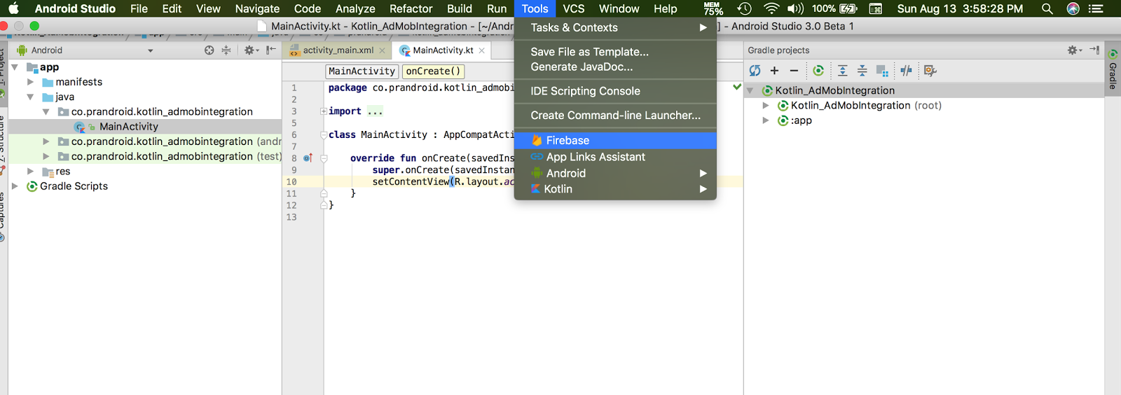 Ad Mob Integration In Kotlin Prandroid