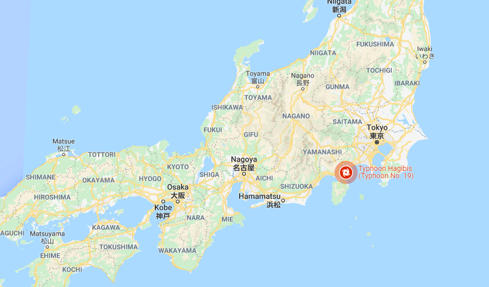 Super Typhoon Hagibis makes landfall in Japan