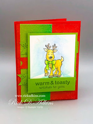 Watercolor pencil tips and tricks using the Warm & Toasty Stamp Set click to learn more