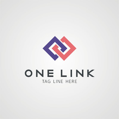 One Link Logo Design Editable Logo Template File Free Download