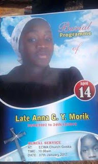 f Photos: 14-year-old daughter of ex LG Chairman killed by herdsmen in Southern Kaduna laid to rest