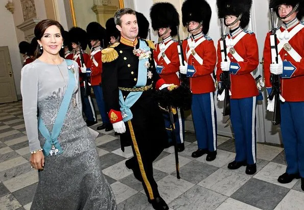 Crown Prince Frederik and Crown Princess Mary were present at the reception at at Christiansborg Castle
