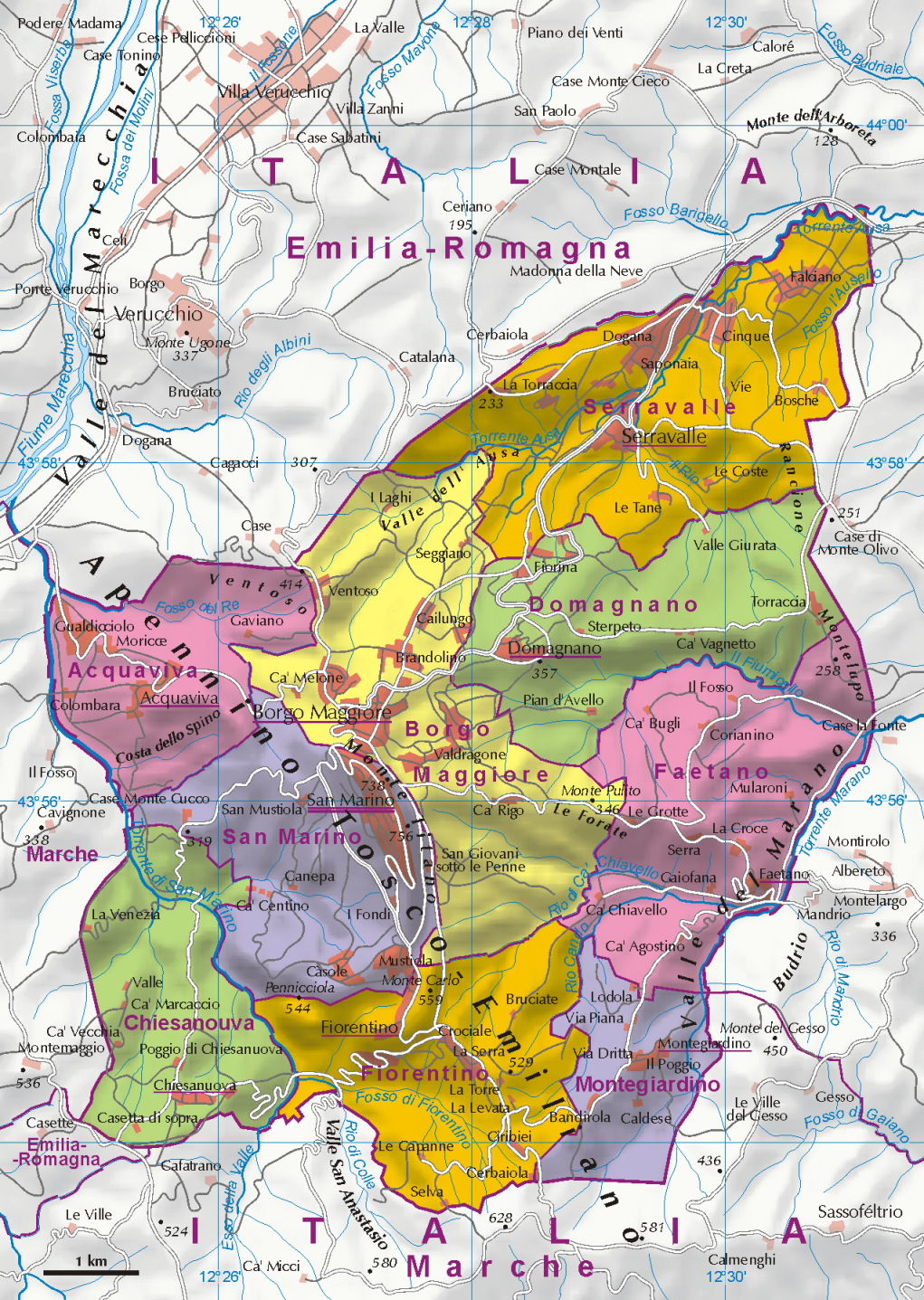 San Marino | Mapas Geográficos de San Marino - Enciclopédia Global™ San Marino | Mapas Geográficos de San Marino - Enciclopédia Global™