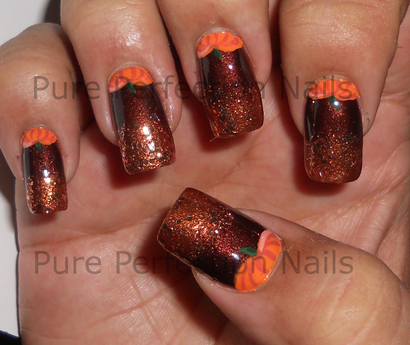 Pure Perfection Nails "Pumpkin Hunt" Halloween, Fall, Thanksgiving