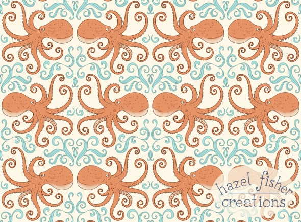 Cephalopod Octopus Spoonflower design hazelfishercreations Cephalopod Octopus Spoonflower design hazelfishercreations