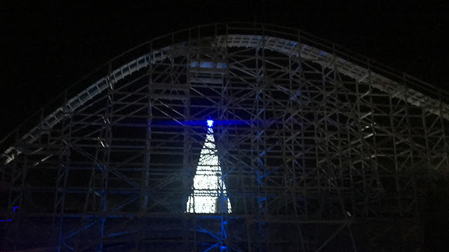 Christmas Tree Through Wildcat Roller Coaster Lake Compounce