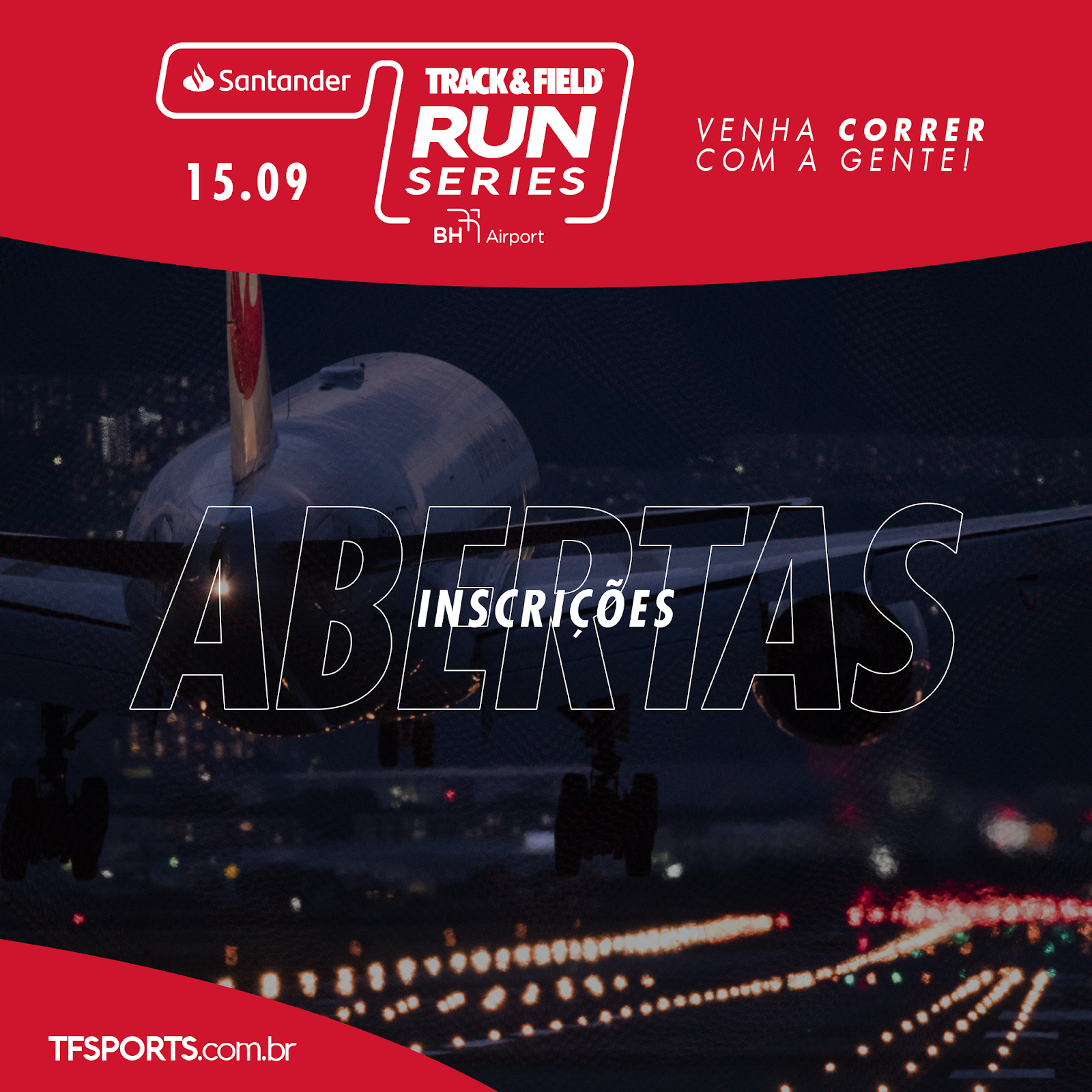 Desconto na inscrição da Santander Track&Field Run Series BH Airport
