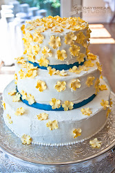 yellow cake flowers teal cream box tier ribbon buttercream cheese cakes strawberry tiers filling vanilla weddings purple butter foods