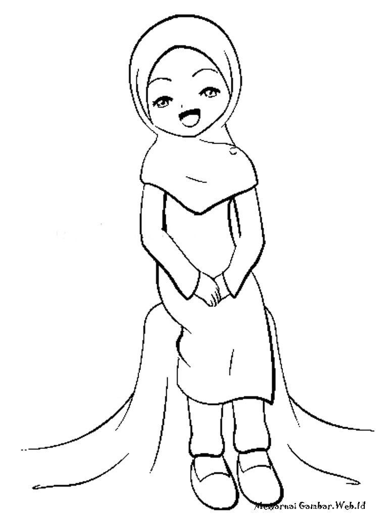 Mewarnai Gambar Anak Soleha Mewarnai Gambar