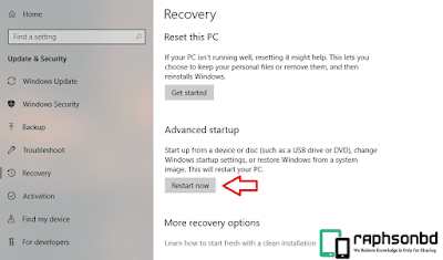 Windows 10 Advanced Startup 'restart' Windows 10 Advanced Startup 'restart'