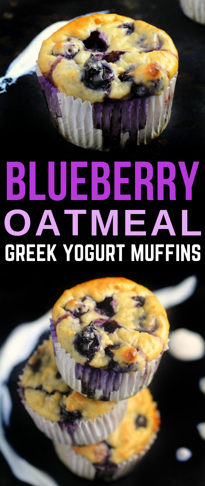 Blueberry Oatmeal Greek Yogurt Muffins #healthydessert #breakfast Blueberry Oatmeal Greek Yogurt Muffins #healthydessert #breakfast