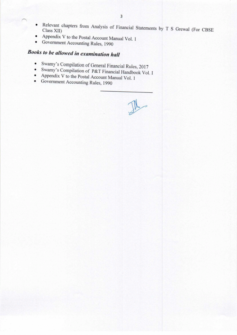 Postal accountant exam 2019