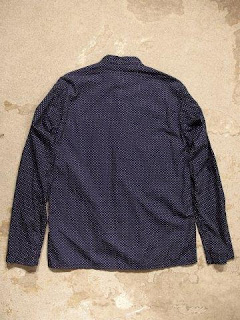 Engineered Garments "Dayton Shirt in Dk.Navy Polka Dot"