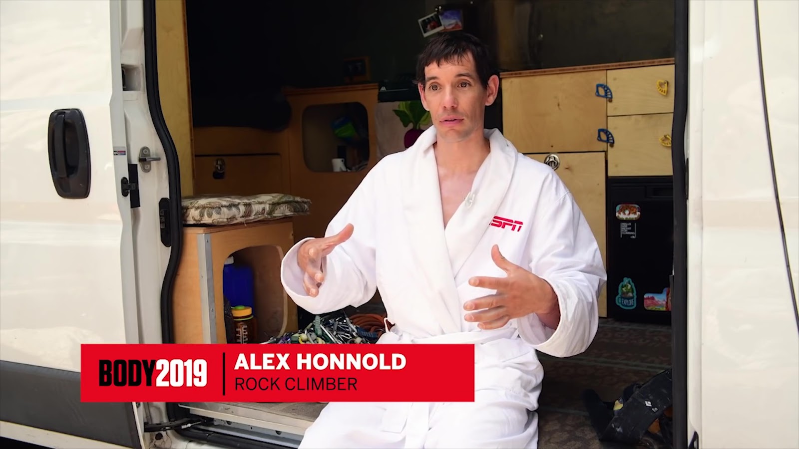 Alex Honnold nude in ESPN Body Issue 2019 behind the scenes.