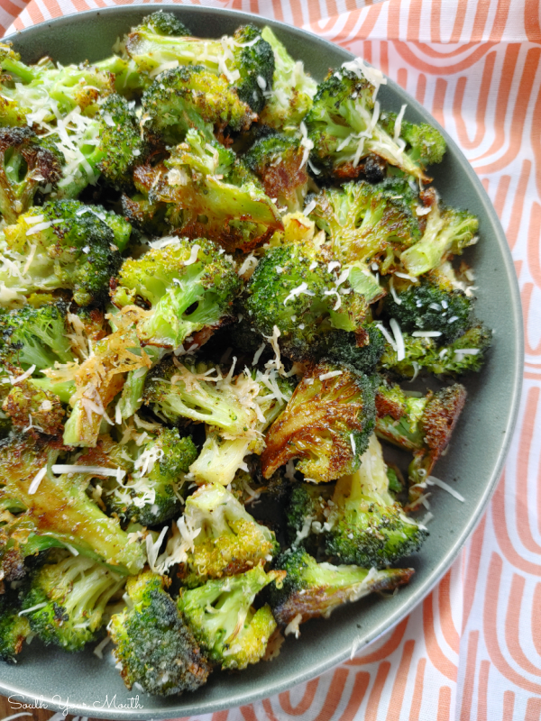 South Your Mouth Garlic Parmesan Roasted Broccoli