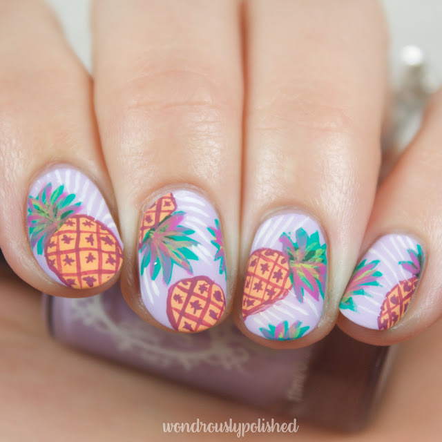Pineapple Nail Art - Sparks Salon Toronto - Lyzabeth Lopez