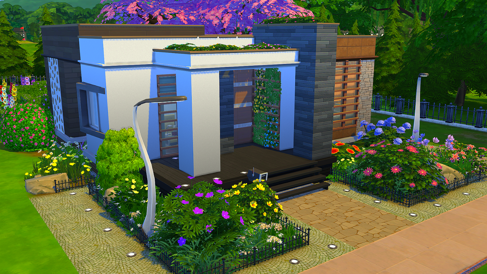 Sims 4 дом с бассейном