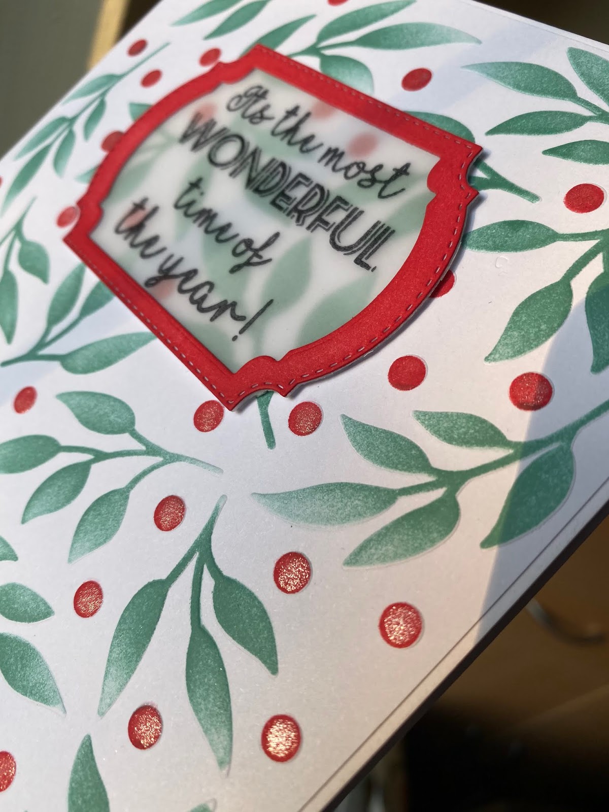 Jackie's Craft Creations Leaves and Berries stencil