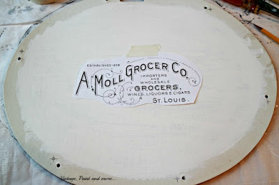 Vintage, Paint and more... making a thrift store picture into a vintage kitchen sign with paint and stenciled graphics
