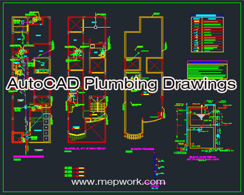 AutoCAD Plumbing Drawings dwg - Layout Plans
