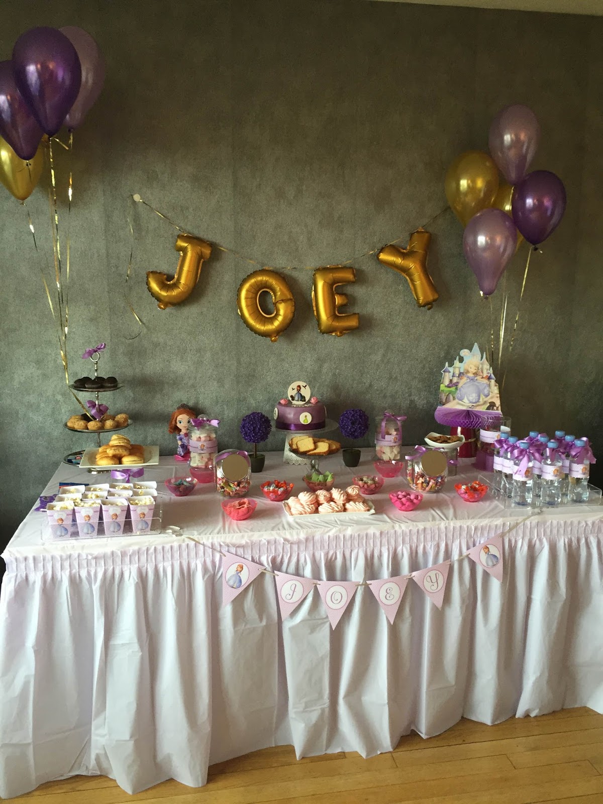 Anniversaire thème Princesse Sofia Le Candy Bar