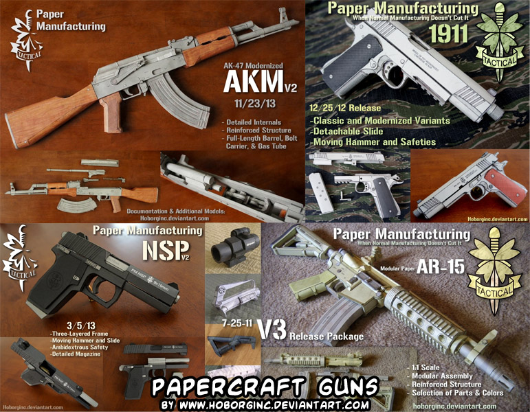 pistol-papercraft-template