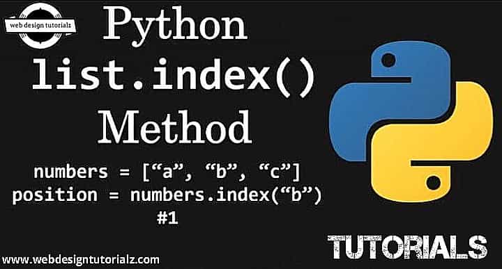 Python List index() Method - WebDesignTutorialz