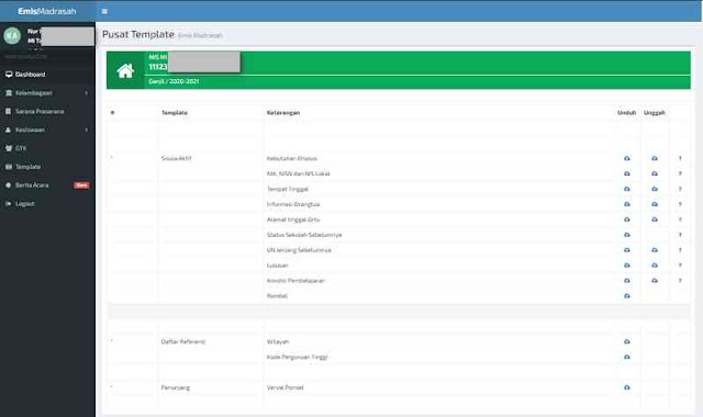 Daftar Template Emis