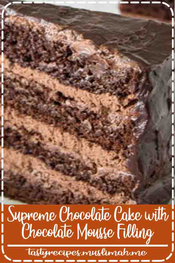 For serious chocolate lovers! This decadent cake with mousse filling is that the factor to satisfy your chocolate craving! SCROLL DOWN FOR VIDEO TUTORIAL. I have to warn you, this cake is therefore delicious it'd simply become a reason for a fight in your family. 🙂 I created this cake for my husband for Valentine’s Day. The cake clothed superb. made and damp, overwhelmingly chocolaty. though simply 2 folks might have finished the entire cake while not downside, we tend to shared it with our family. (Yep, we’re that awesome! 😉 Couple weeks later once I was visiting, my female parent told American state concerning the drama over the last piece of cake. My father loves chocolate and, apparently, he was feeding the cake one tiny piece at a time. once he came back to get pleasure from his last piece of this heavenly sweet, it absolutely was obscurity to be found. nobody knew wherever it's, and nobody would admit consumption it. Yep, rather like that, the last slice of the cake had disappeared while not a trace. Sadly, my poor father had been bad-tempered for per week, curious concerning the mystery of the missing cake. For serious chocolate lovers! This decadent cake with mousse filling is that the factor to satisfy your chocolate craving! SCROLL DOWN FOR VIDEO TUTORIAL. I have to warn you, this cake is therefore delicious it'd simply become a reason for a fight in your family. 🙂 I created this cake for my husband for Valentine’s Day. The cake clothed superb. made and damp, overwhelmingly chocolaty. though simply 2 folks might have finished the entire cake while not downside, we tend to shared it with our family. (Yep, we’re that awesome! 😉 Couple weeks later once I was visiting, my female parent told American state concerning the drama over the last piece of cake. My father loves chocolate and, apparently, he was feeding the cake one tiny piece at a time. once he came back to get pleasure from his last piece of this heavenly sweet, it absolutely was obscurity to be found. nobody knew wherever it's, and nobody would admit consumption it. Yep, rather like that, the last slice of the cake had disappeared while not a trace. Sadly, my poor father had been bad-tempered for per week, curious concerning the mystery of the missing cake.