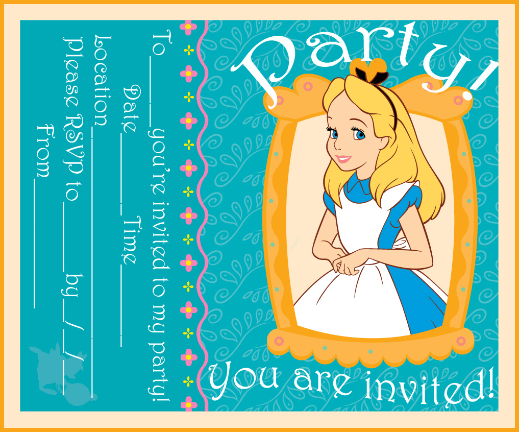 Free Printable Invitations Alice In Wonderland