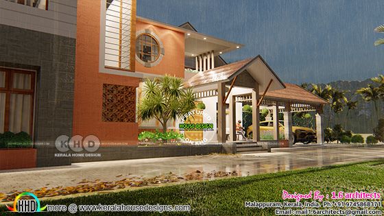 Modern house rendering