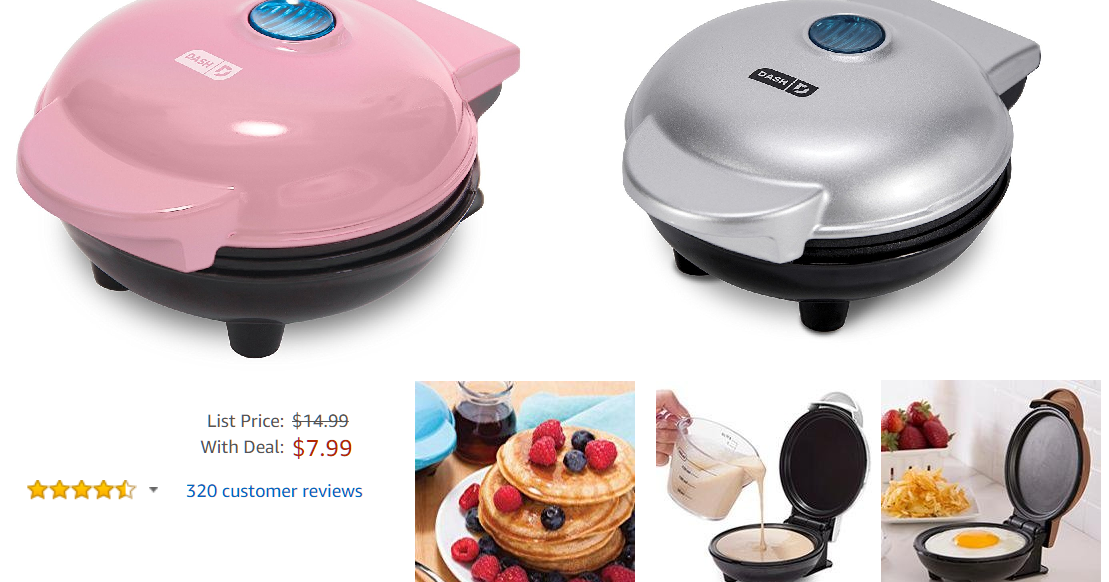 Dash Mini Waffle Maker or Mini Griddle 7.99 + Free Shipping With