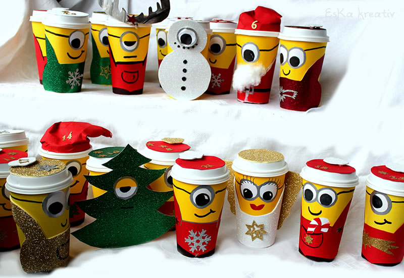 Minion Adventskalender basteln