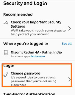 Facebook ka password kaise change kare