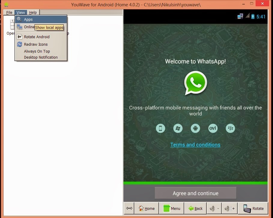 How To Install And Run Whatsapp On Pc Using Youwave Player Chand2 Like