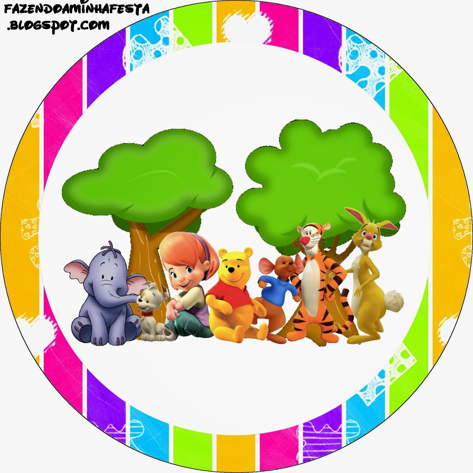 Toppers or Free Printable Candy Bar of Winnie the Pooh.