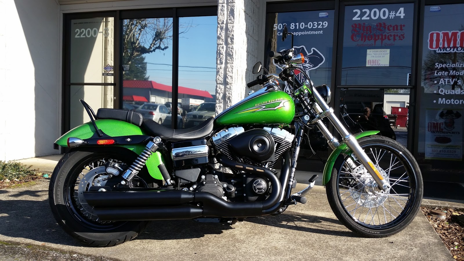 OMG Motorsports 2015 Harley Dyna Wide Glide FXDWG 103, ABS, 902 Mi