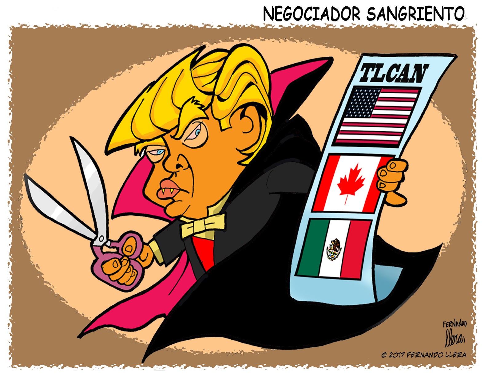 Image result for Trump and nafta cartoon