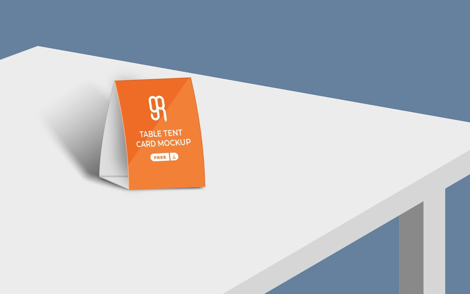 Free A5 table tent card mockup (PSD)