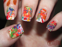 nail splatter holi nails hair polish wow artistic colorful os