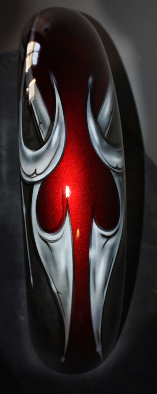 Online Motorcycle Paint Shop Candy Apple Red / Silver with blade graphic