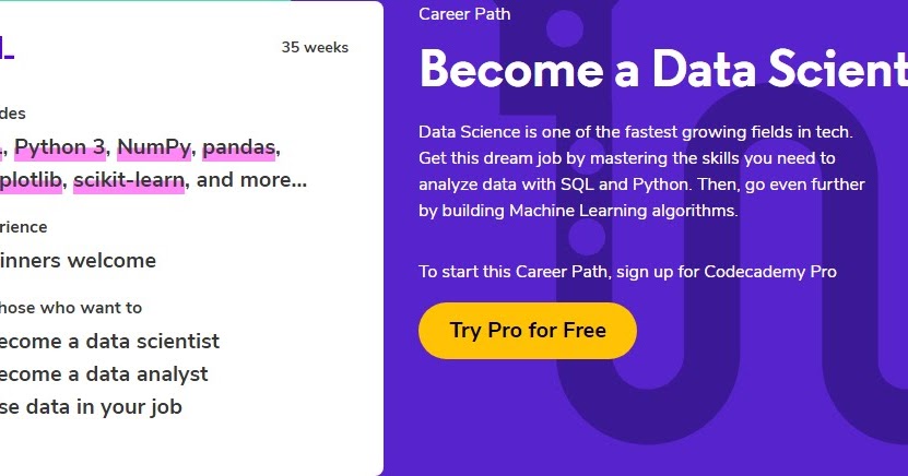 code academy machine learning