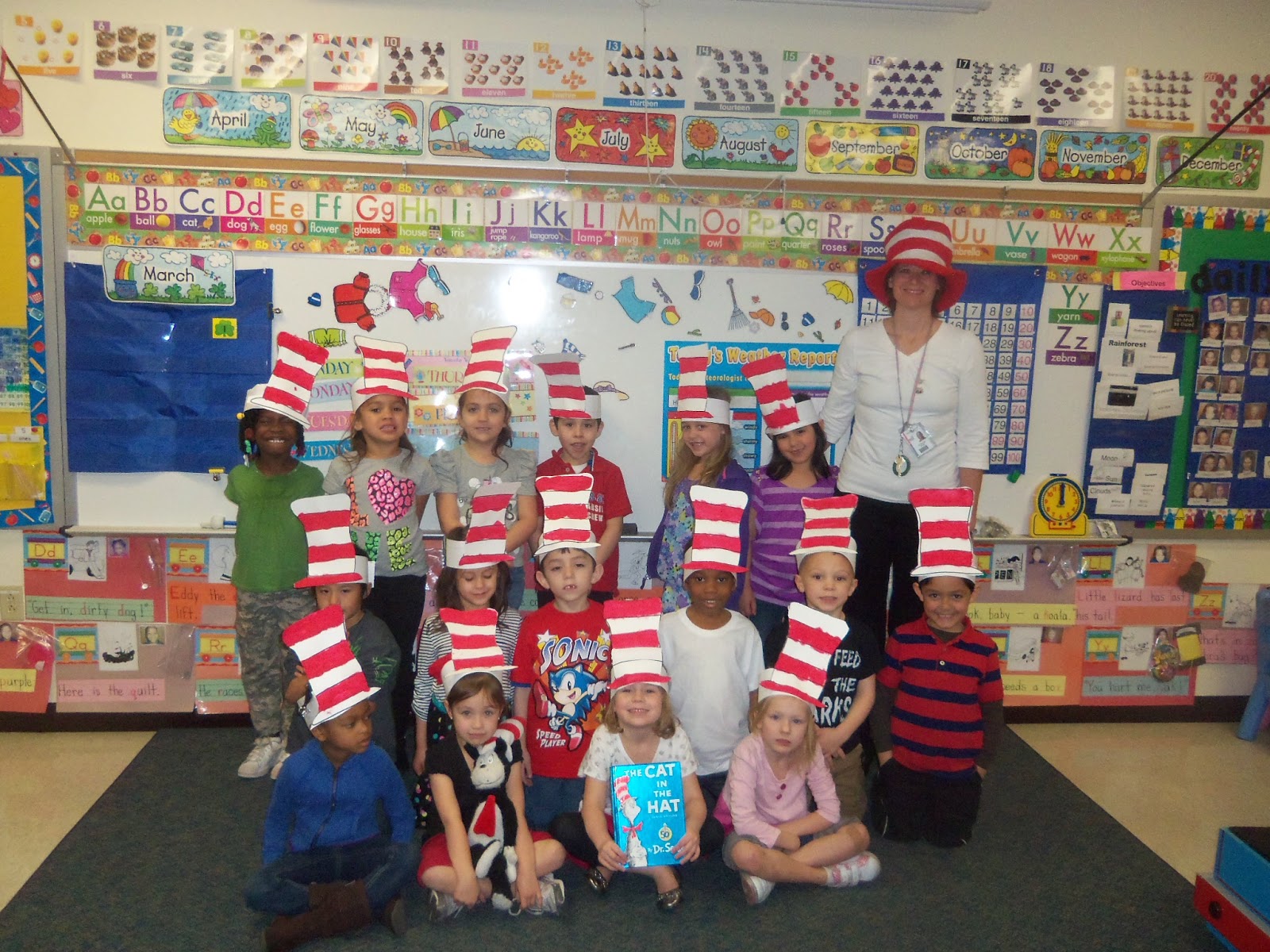 Mrs. Wood's Kindergarten Class Dr. Seuss Cat in the Hat Day and Fox in