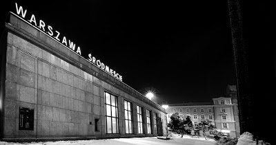 Dworzec Śródmieście nocą