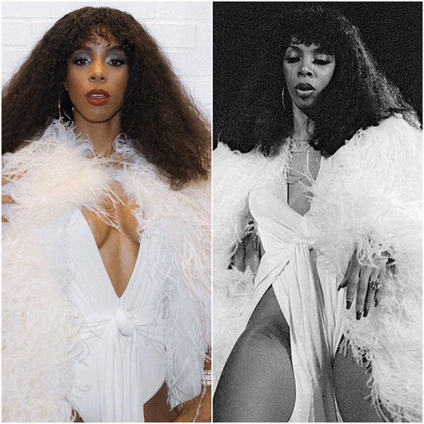 Kelly Rowland is clearly itching for that Donna Summer role ...