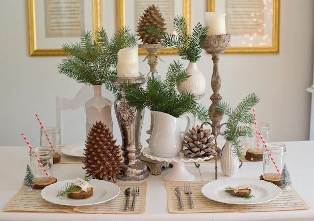 Natural Christmas Tablescape